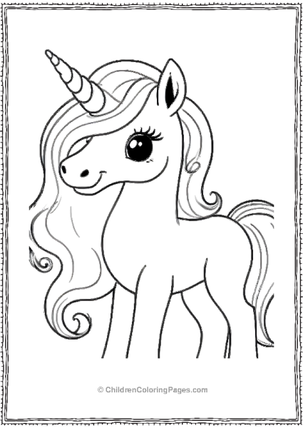 A Cute Pony Unicorn Free PDF Printable