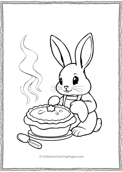 A-Cute-Rabbit-Baking-A-Pie Free PDF Printable