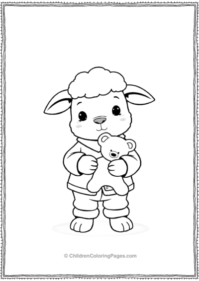 A-Cute-Sheep-Wearing-Pajamas Free PDF Printable