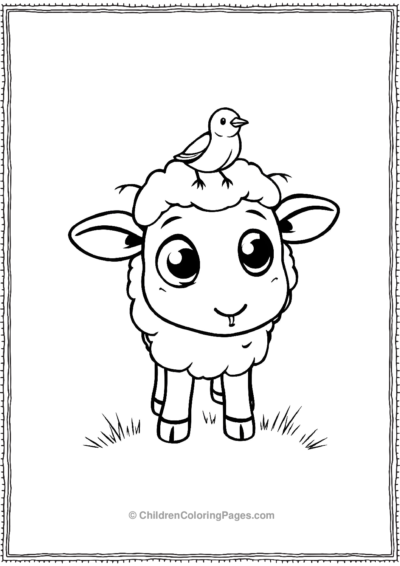 A-Cute-Sheep-With-Big-Round-Eyes Free PDF Printable