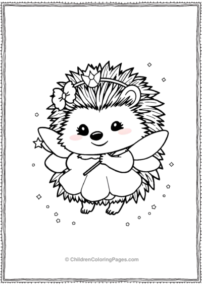 A-Fairy-Hedgehog Free PDF Printable