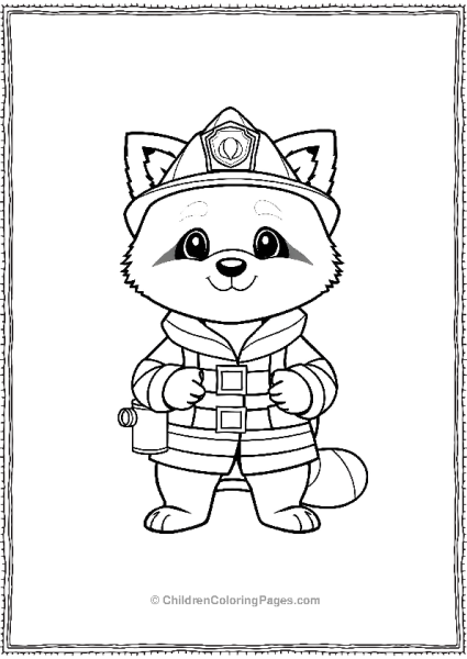 A Fire Fighter Red Panda Free PDF Printable