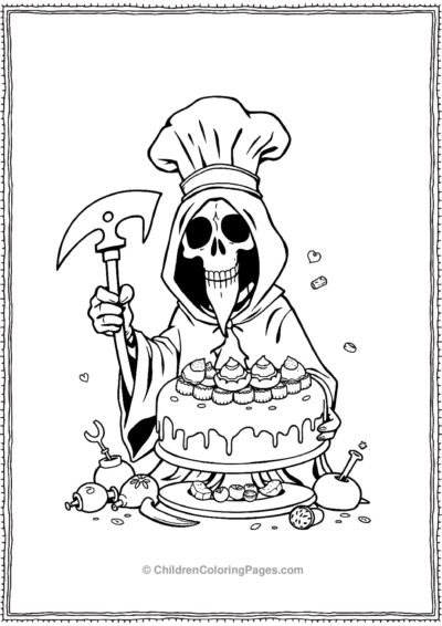 A-Foodie-Grim-Reaper-In-A-Chefs-Hat Free PDF Printable