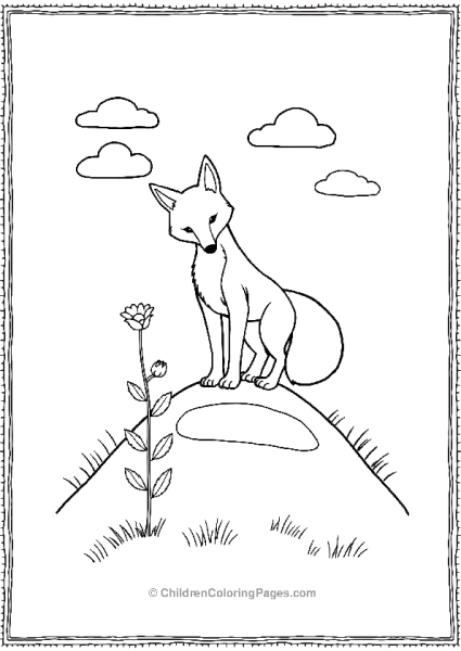 A Fox On The Top Of A Small Hill Free PDF Printable