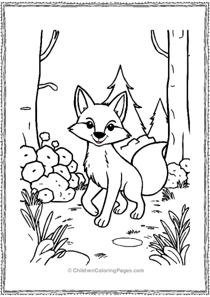 A Fox Walking In The Forest Free PDF Printable