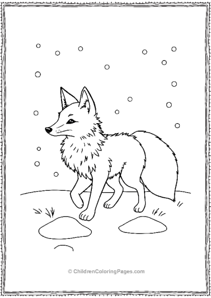 A Fox Walking In The Snow Free PDF Printable