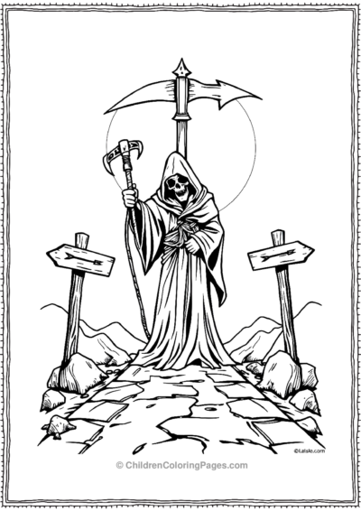 A-Grim-Reaper-At-A-Mystical-Crossroads Free PDF Printable