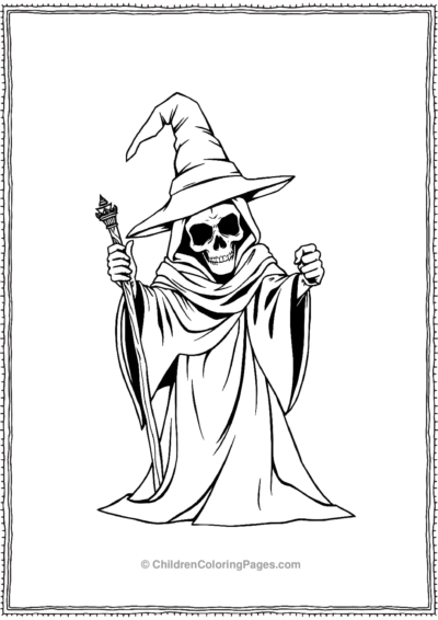 A-Grim-Reaper-Dressed-As-A-Wizard Free PDF Printable