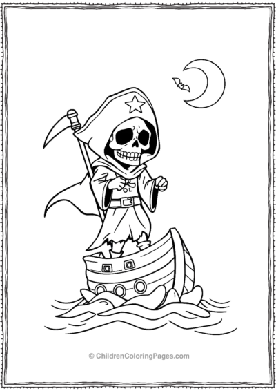 A-Grim-Reaper-In-A-Cute-Pirate-Outfit Free PDF Printable