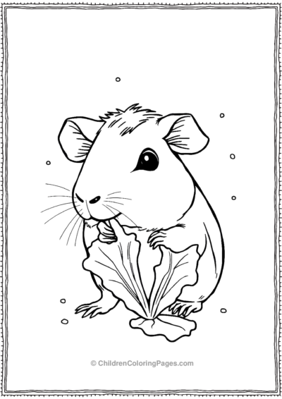 A-Guinea-Pig-Munching-On-Lettuce Free PDF Printable