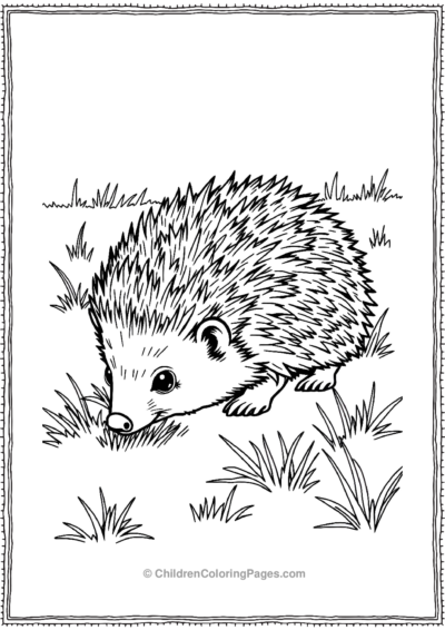 A-Hedgehog-Sniffing-Ground Free PDF Printable