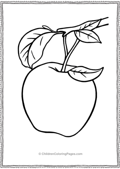 A-Huge-Apple-Hanging-From-The-Tree-Branch Free PDF Printable