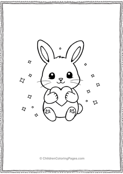 A-Kawaii-Rabbit-Holding-A-Heart Free PDF Printable