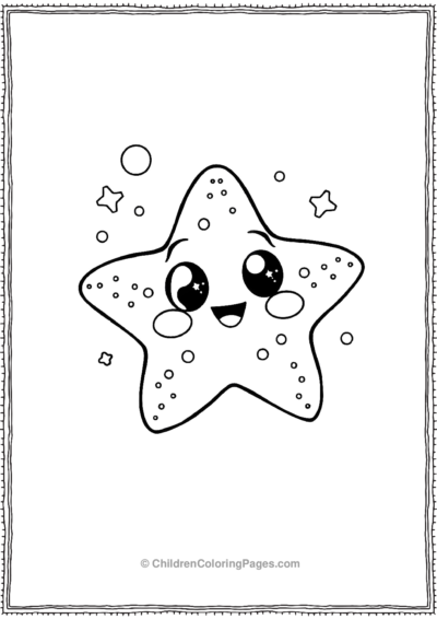 A-Kawaii-Starfish-With-Large-Sparkly-Eyes Free PDF Printable