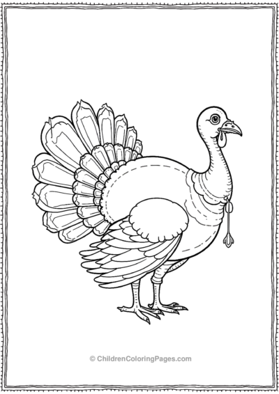 A-Lineart-Cornucopia-Forming-The-Body-Of-A-Turkey Free PDF Printable