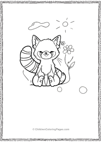 A Meditating Red Panda Free PDF Printable