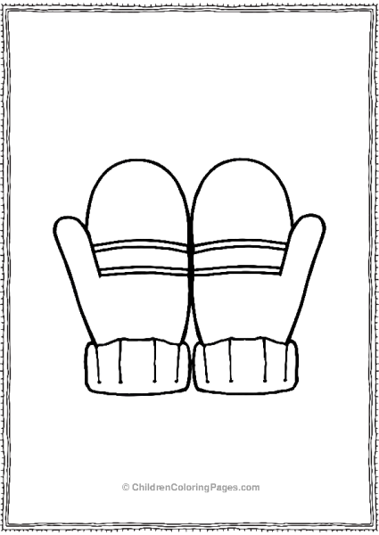 A Pair Of Stripped Mittens Free PDF Printable