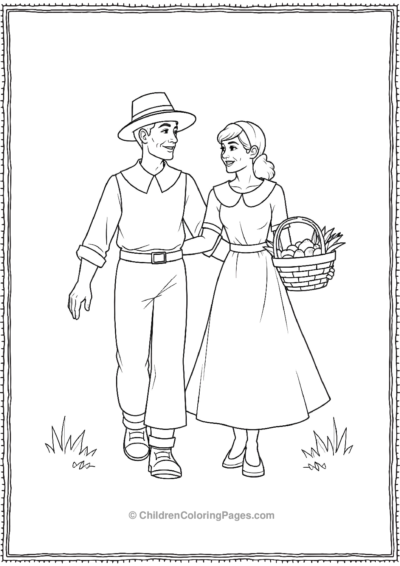 A-Pilgrim-Man-And-Woman-Walking-Side-By-Side-Carry Free PDF Printable