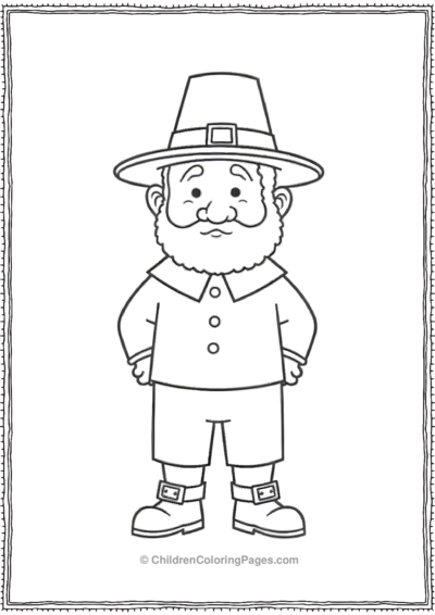 A-Pilgrim-Man-Wearing-A-Hat Free PDF Printable