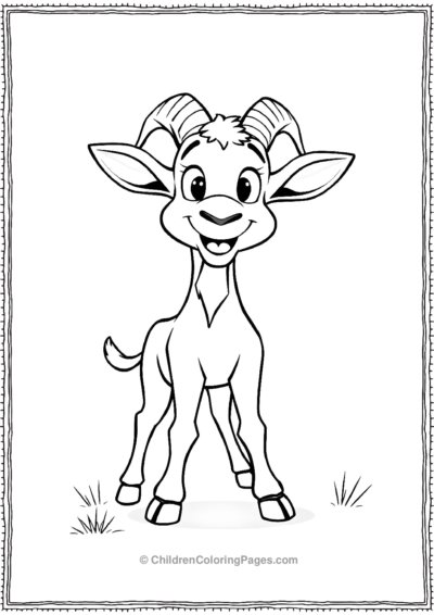 A-Playful-Savanna-Goat Free PDF Printable