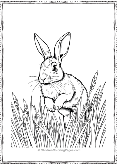 A-Realistic-Rabbit-Hopping-Through-Tall-Grass Free PDF Printable