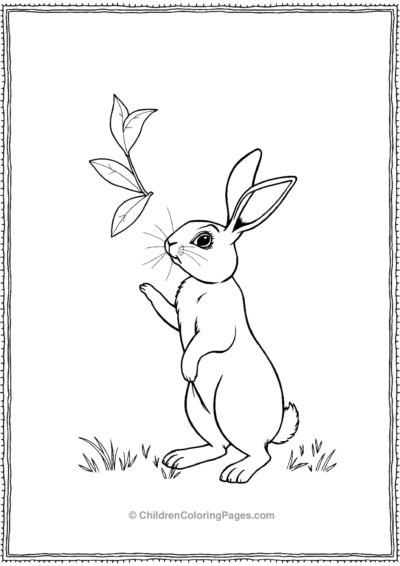 A-Realistic-Rabbit-Standing-On-Its-Hind-Legs Free PDF Printable