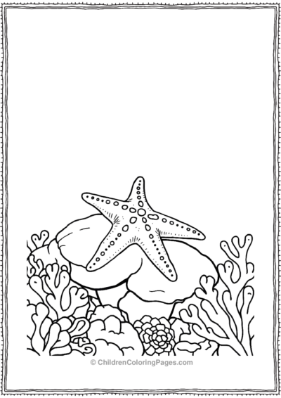 A-Realistic-Starfish-Resting-On-A-Coral-Reef Free PDF Printable