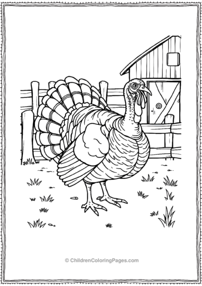 A-Realistic-Turkey-In-A-Barn Free PDF Printable