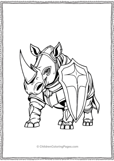 A-Rhino-Knight-In-Shining-Armor Free PDF Printable