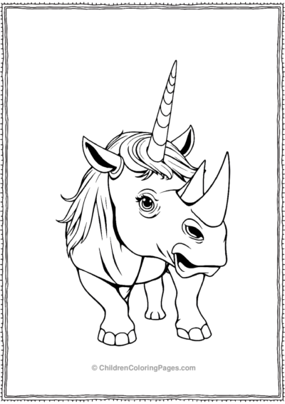 A-Rhino-Unicorn-With-A-Magical-Horn Free PDF Printable