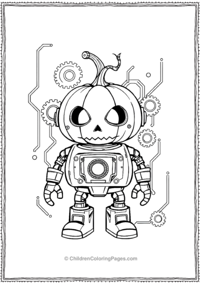 A Robot Pumpkins Free PDF Printable