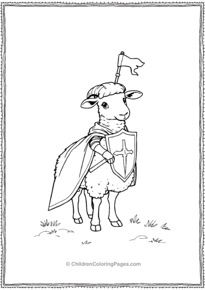 A-Sheep-Dressed-As-A-Knight Free PDF Printable