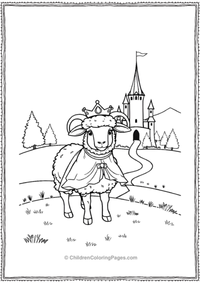 A-Sheep-Dressed-As-A-Princess Free PDF Printable