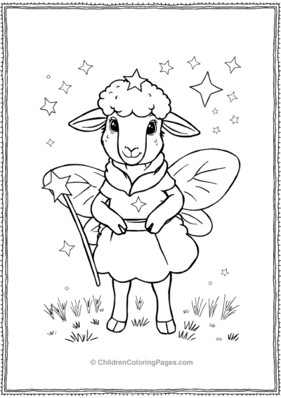 A-Sheep-In-A-Fairy-Costume Free PDF Printable