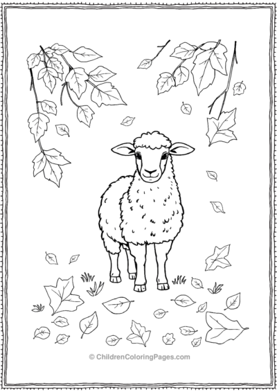 A-Sheep-In-Autumn Free PDF Printable