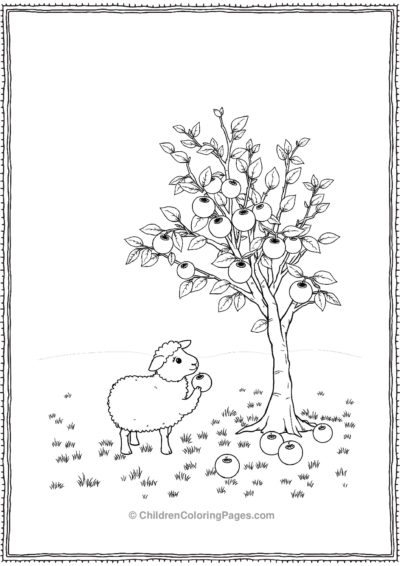 A-Sheep-Picking-Apples Free PDF Printable