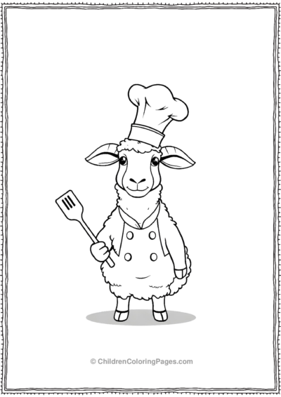 A-Sheep-Wearing-A-Chefs-Hat Free PDF Printable