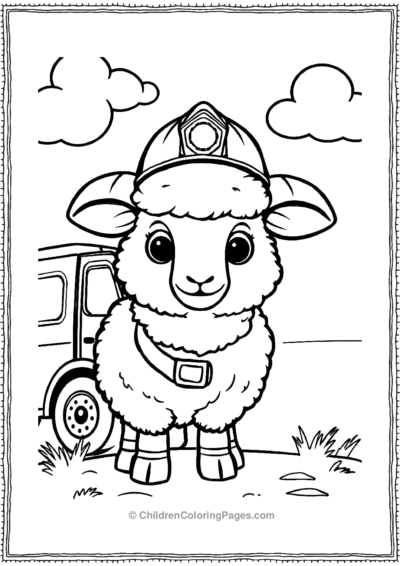 A-Sheep-Wearing-A-Firefighters-Helmet Free PDF Printable