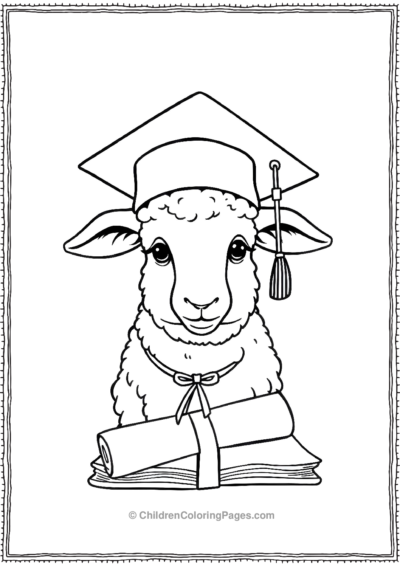 A-Sheep-Wearing-A-Graduation-Cap Free PDF Printable