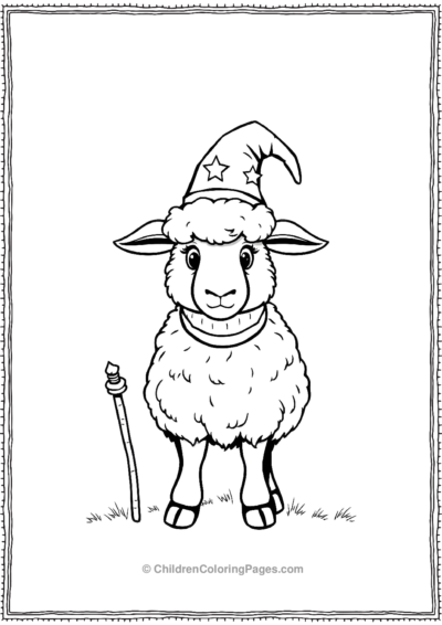 A-Sheep-Wearing-A-Wizard-Hat Free PDF Printable