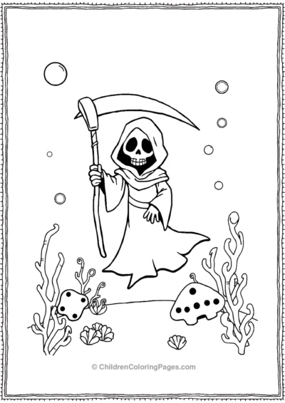 A-Simple-Grim-Reaper-In-A-Playful-Underwater-Scene Free PDF Printable