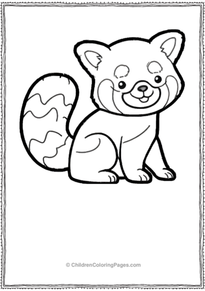 A-Smiling-Red-Panda Free PDF Printable