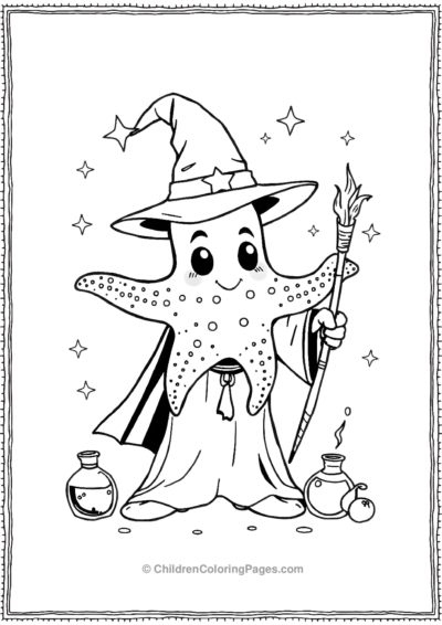 A-Starfish-As-A-Wizard Free PDF Printable