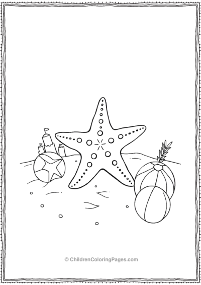 A-Starfish-At-A-Beach-Party Free PDF Printable