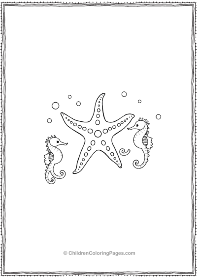 A-Starfish-Dancing-With-Sea-Horses Free PDF Printable