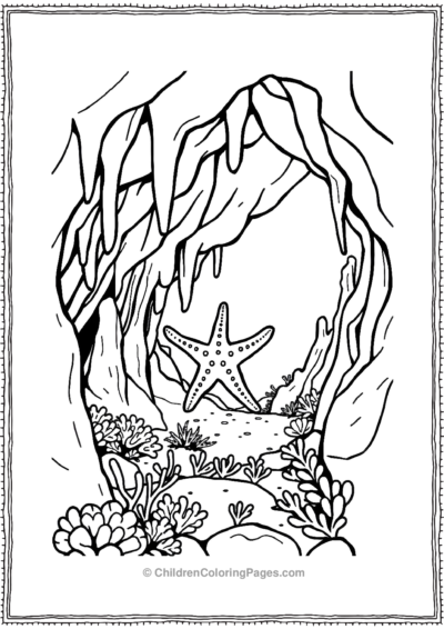 A-Starfish-Exploring-An-Underwater-Cave Free PDF Printable