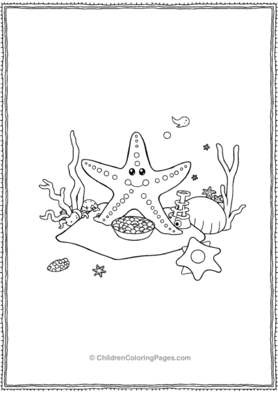 A-Starfish-Having-A-Picnic-With-Sea-Creatures Free PDF Printable