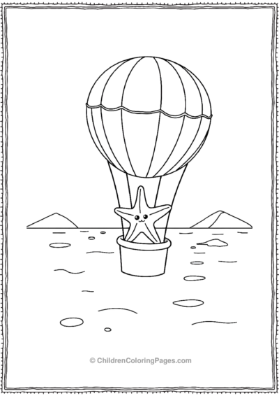 A-Starfish-In-A-Hot-Air-Balloon Free PDF Printable