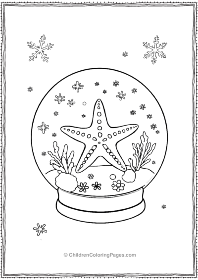 A-Starfish-In-A-Snow-Globe Free PDF Printable