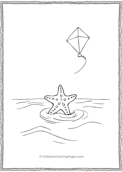 A-Starfish-With-A-Kite Free PDF Printable